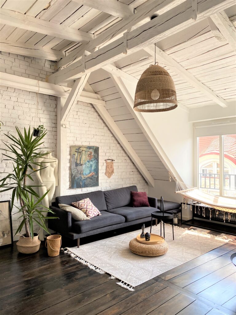 Wnętrze mieszkania na poddaszu