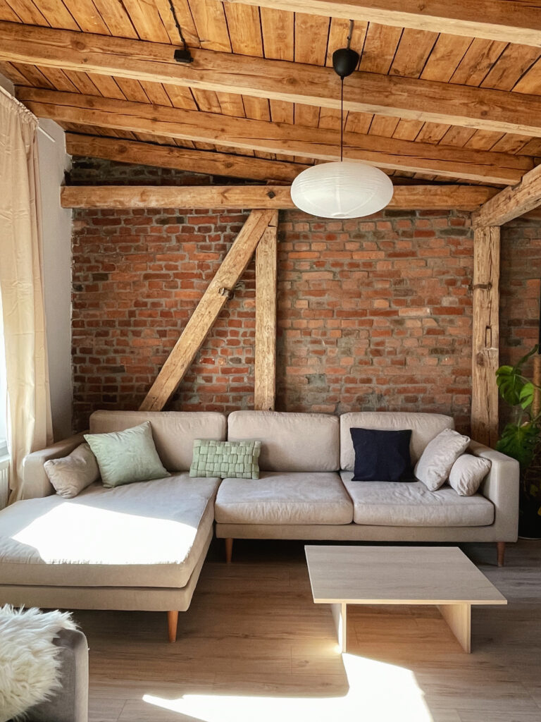 Wnętrze mieszkania na poddaszu