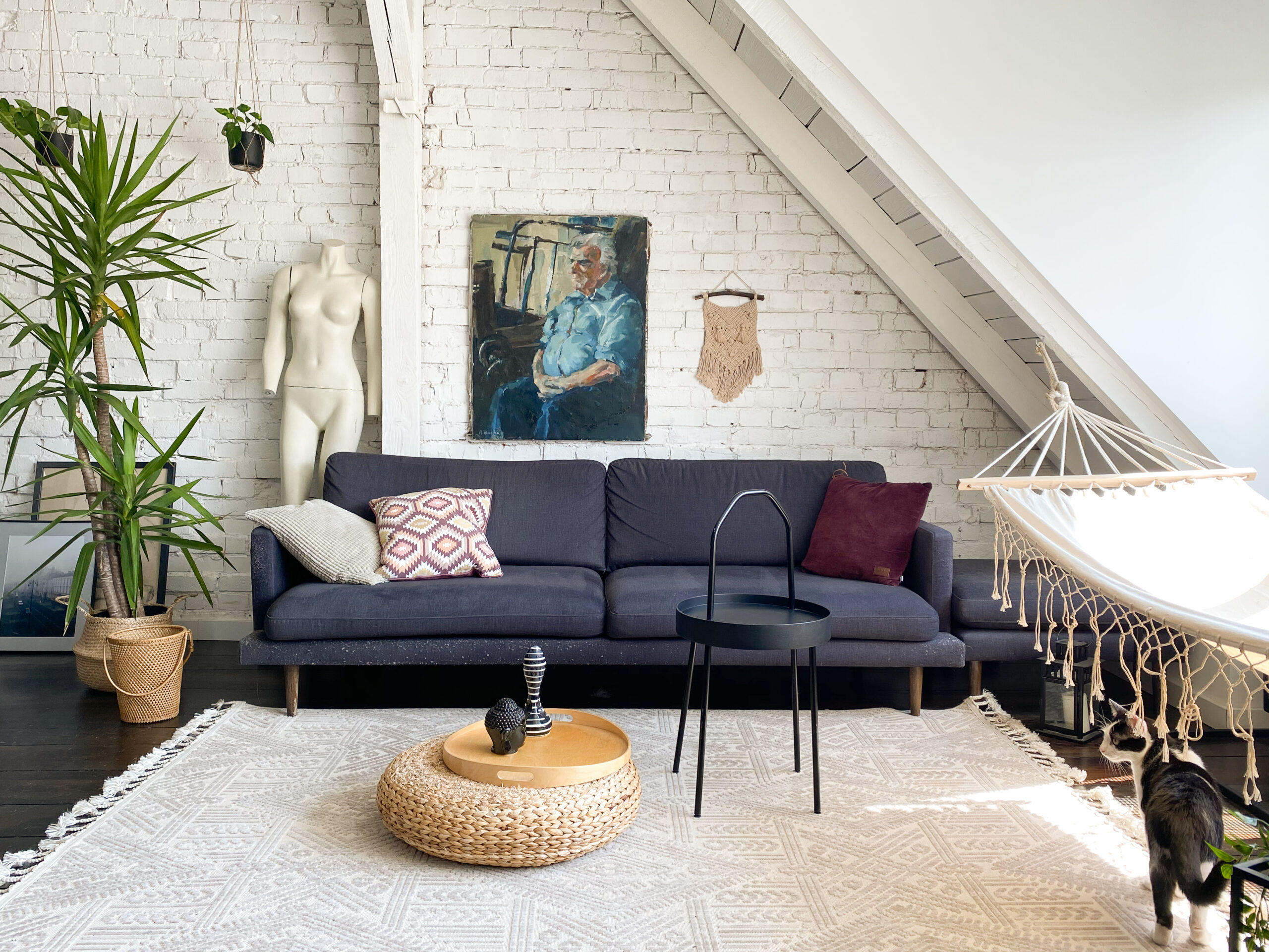 Wnętrze mieszkania na poddaszu